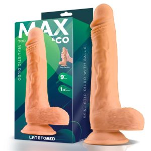 MAX & CO TOD REALISTIC DILDO WITH TESTICLES FLESH 22.8cm