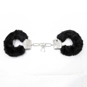 INTOYOU BDSM LINE FURRY METAL HANDCUFFS BLACK - Image 8