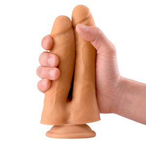 MAX & CO TWIN DOUBLE REALISTIC DILDO FLESH 18cm - Image 3