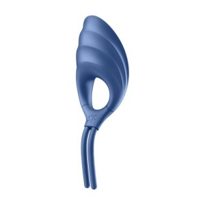 SATISFYER SWORDSMAN VIBRATING PENIS RING BLUE - Image 4