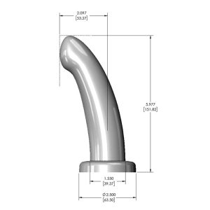 FLESHLIGHT HERSPOT CURVED G-SPOT DILDO GOLDEN ROSE MEDIUM 15cm - Image 3