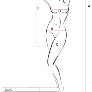 PASSION WOMAN BS090 BODYSTOCKING RED ONE SIZE - Image 3