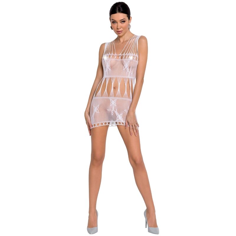 PASSION WOMAN BS090 BODYSTOCKING WHITE ONE SIZE