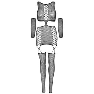 LEG AVENUE GARTER DRESS WITH GLOVES BLACK ONE SIZE - Image 6