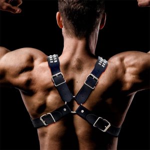 INTOYOU BDSM LINE ADONIS CHEST BONDAGE HARNESS VEGAN LEATHER - Image 4