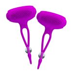 PRETTY LOVE BANCROFT VIBRATING NIPPLE CLAMPS PURPLE