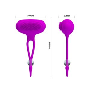 PRETTY LOVE BANCROFT VIBRATING NIPPLE CLAMPS PURPLE - Image 3