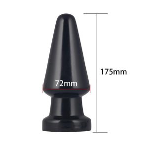 LOVETOY 7" ANAL SHOCKER KING SIZED BUTT PLUG BLACK 19cm - Image 3
