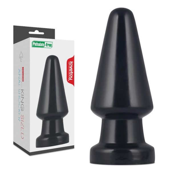 LOVETOY 7" ANAL SHOCKER KING SIZED BUTT PLUG BLACK 19cm