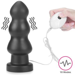 LOVETOY VIBRATING BUTT PLUG KING SIZED BLACK 20cm - Image 3