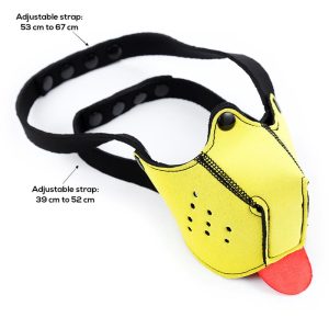 A-GUSTO NEOPRENE PUPPY FACE MASK ADJUSTABLE AND REMOVABLE YELLOW - Image 3