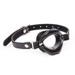 OHMAMA FETISH BLACK LIPS GAP WITH PU STRAP