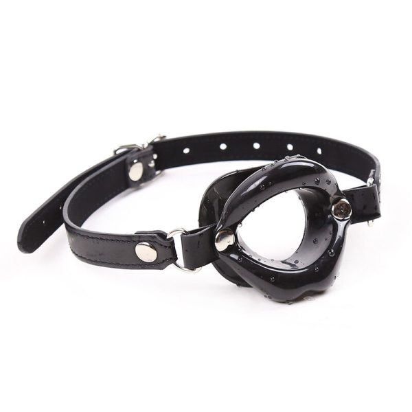 img_114148_93f470ab1937be5fb7a57ee0a8b41ddb_1 OHMAMA FETISH BLACK LIPS GAP WITH PU STRAP
