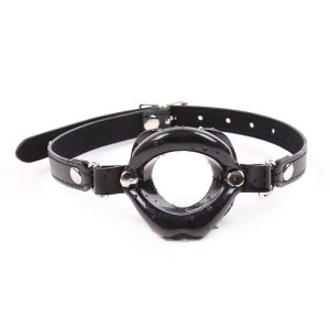 OHMAMA FETISH BLACK LIPS GAP WITH PU STRAP - Image 6