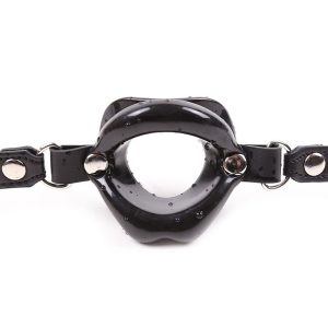 OHMAMA FETISH BLACK LIPS GAP WITH PU STRAP - Image 3