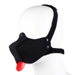 A-GUSTO NEOPRENE PUPPY FACE MASK ADJUSTABLE AND REMOVABLE BLACK