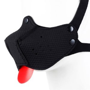A-GUSTO NEOPRENE PUPPY FACE MASK ADJUSTABLE AND REMOVABLE BLACK - Image 10