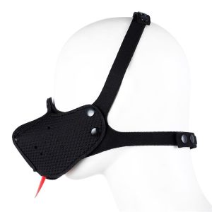A-GUSTO NEOPRENE PUPPY FACE MASK ADJUSTABLE AND REMOVABLE BLACK - Image 9