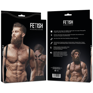 FETISH SUBMISSIVE ATTITUDE ECO LEATHER BACK STRAP HARNESS MEN - Image 3