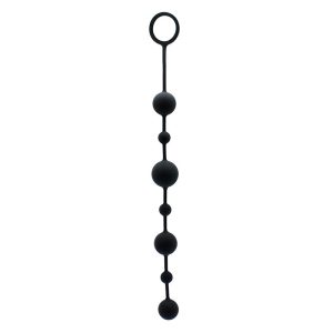 RIMBA LATEX PLAY ANAL BEADS BLACK 34cm - Image 3