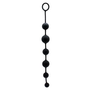 RIMBA LATEX PLAY BOLAS ANAL BEADS BLACK 40cm - Image 3