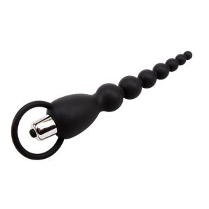 CHISA ELITE POWER SILICONE ANAL CHAIN BLACK 19.5cm - Image 3