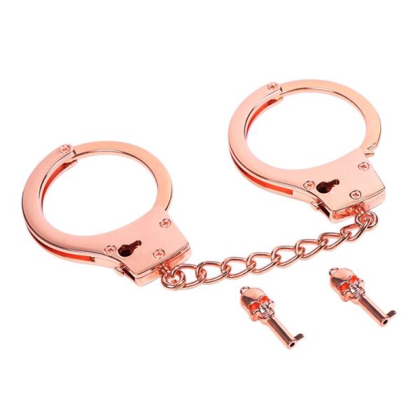 LATETOBED BDSM LINE ROSE GOLD COLOR CUFFS SKULL KEYS