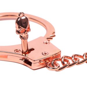 LATETOBED BDSM LINE ROSE GOLD COLOR CUFFS SKULL KEYS - Image 3