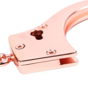 LATETOBED BDSM LINE ROSE GOLD COLOR CUFFS SKULL KEYS - Image 5