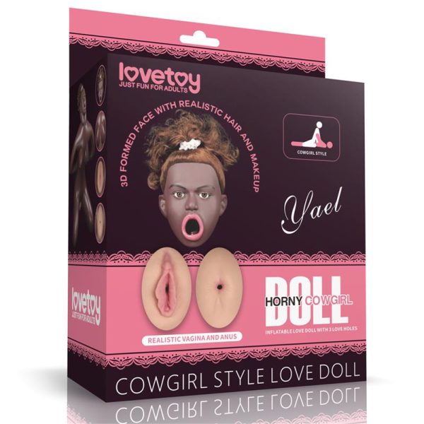 1-cowgirl-style-love-doll LOVETOY YAEL HORNY COWGIRL STYLE LOVE DOLL BROWN