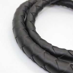 LATETOBED BDSM LINE BLACK DOUBLE BRAIDED WHIP 150cm - Image 3