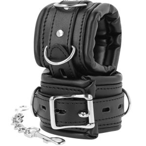 DARKNESS PADDED BDSM HANDCUFFS BLACK - Image 5