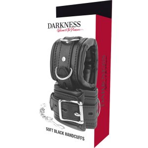 DARKNESS PADDED BDSM HANDCUFFS BLACK - Image 3