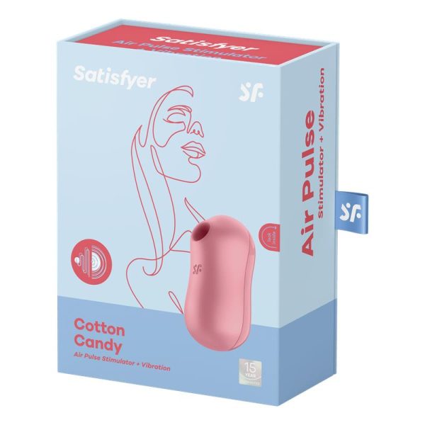 7-cotton-candy-clitoris-sucker-and-vibrator-light-red SATISFYER COTTON CANDY CLITORIS SUCKER AND VIBRATOR LIGHT RED