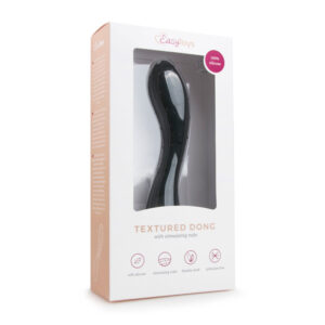 EASYTOYS TEXTURED DONG DILDO BLACK 19cm - Image 5