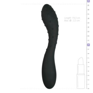 EASYTOYS TEXTURED DONG DILDO BLACK 19cm - Image 3