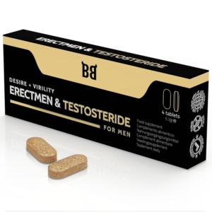 BLACK BULL ERECTMEN AND TESTOSTERIDE POWER AND TESTOSTERONE FOR MEN 4 CAPSULES
