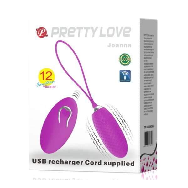 8-vibrating-egg-joanna-usb-purple PRETTYLOVE VIBRATING EGG JOANNA REMOTE CONTROL USB PURPLE