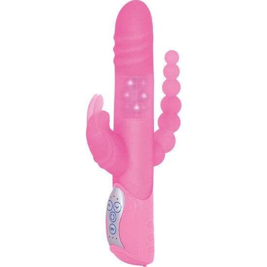 SEVEN CREATIONS E RABBIT TRIPLE PLAY VIBRATOR PINK 27.5cm