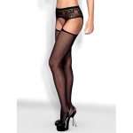 OBSESSIVE S307 FISHNET GARTER STOCKINGS XL XXL