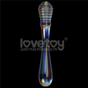 Glow in the Dark Glass Dildo Twilight Gleam Twin Pleasures | LOVETOY - Image 3