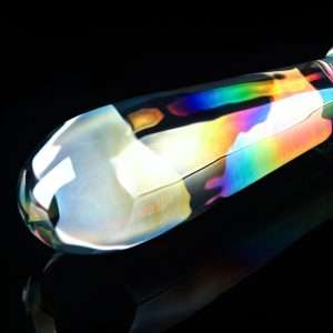 Glow in the Dark Glass Dildo Twilight Gleam Rising Ripples | LOVETOY - Image 3
