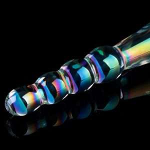 Glow in the Dark Glass Dildo Twilight Gleam Rising Ripples | LOVETOY - Image 8