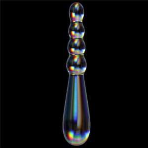 Glow in the Dark Glass Dildo Twilight Gleam Rising Ripples | LOVETOY - Image 5