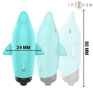 ECHO VIBRATING BULLET DOLPHIN BLUE 8 X 4.7 CM | INTENSE - Image 3