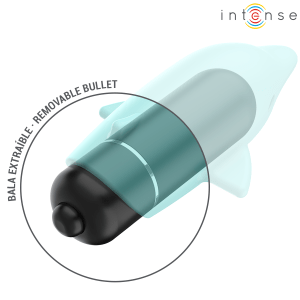 ECHO VIBRATING BULLET DOLPHIN BLUE 8 X 4.7 CM | INTENSE - Image 4