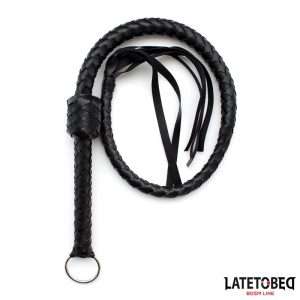 Braided Whip Black 116cm | LATETOBED BDSM LINE