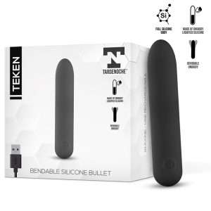Teken Bendable Vibrating Bullet Liquid Silicone Unibody Magnetic USB | TARDENOCHE