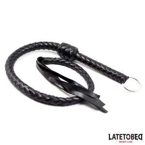 Braided Whip Black 116cm | LATETOBED BDSM LINE - Image 3