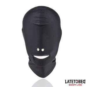 Full Cover Hood with Zipper in the Mouth | LATETOBED BDSM LINE - Image 3